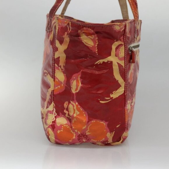 CHANEL High Summer Tote Bag Vinyl Red Silver CC Auth - Picture 5 of 16